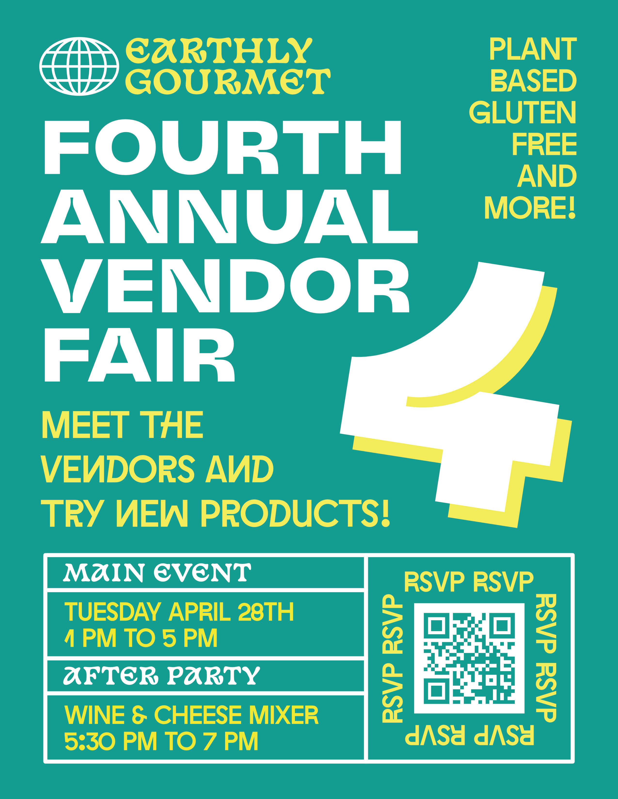 Poster for Earthly Gourmet's Fourth Annual Vendor Fair.
