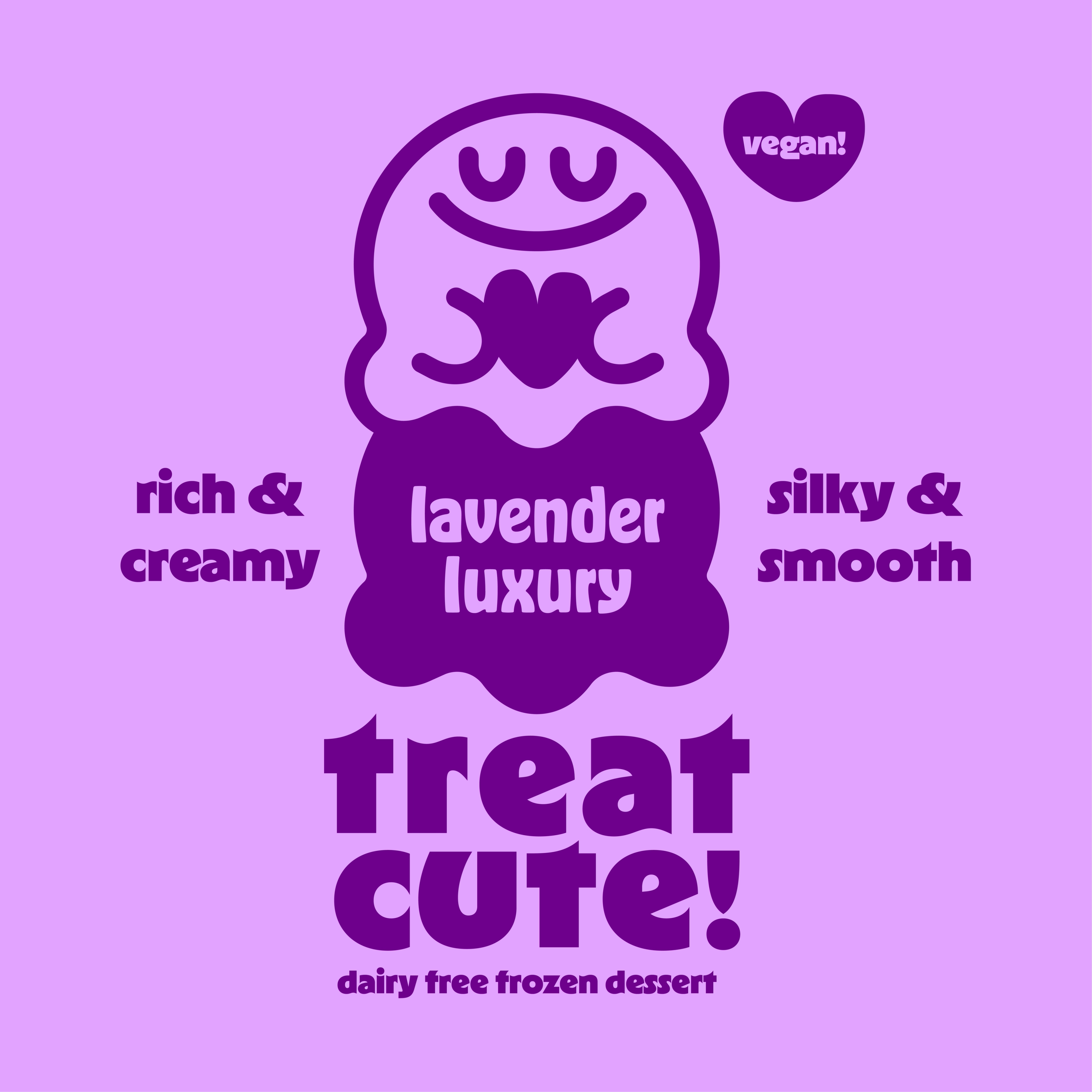 Treat Cute Lavender Luxury Vegan Ice Cream
