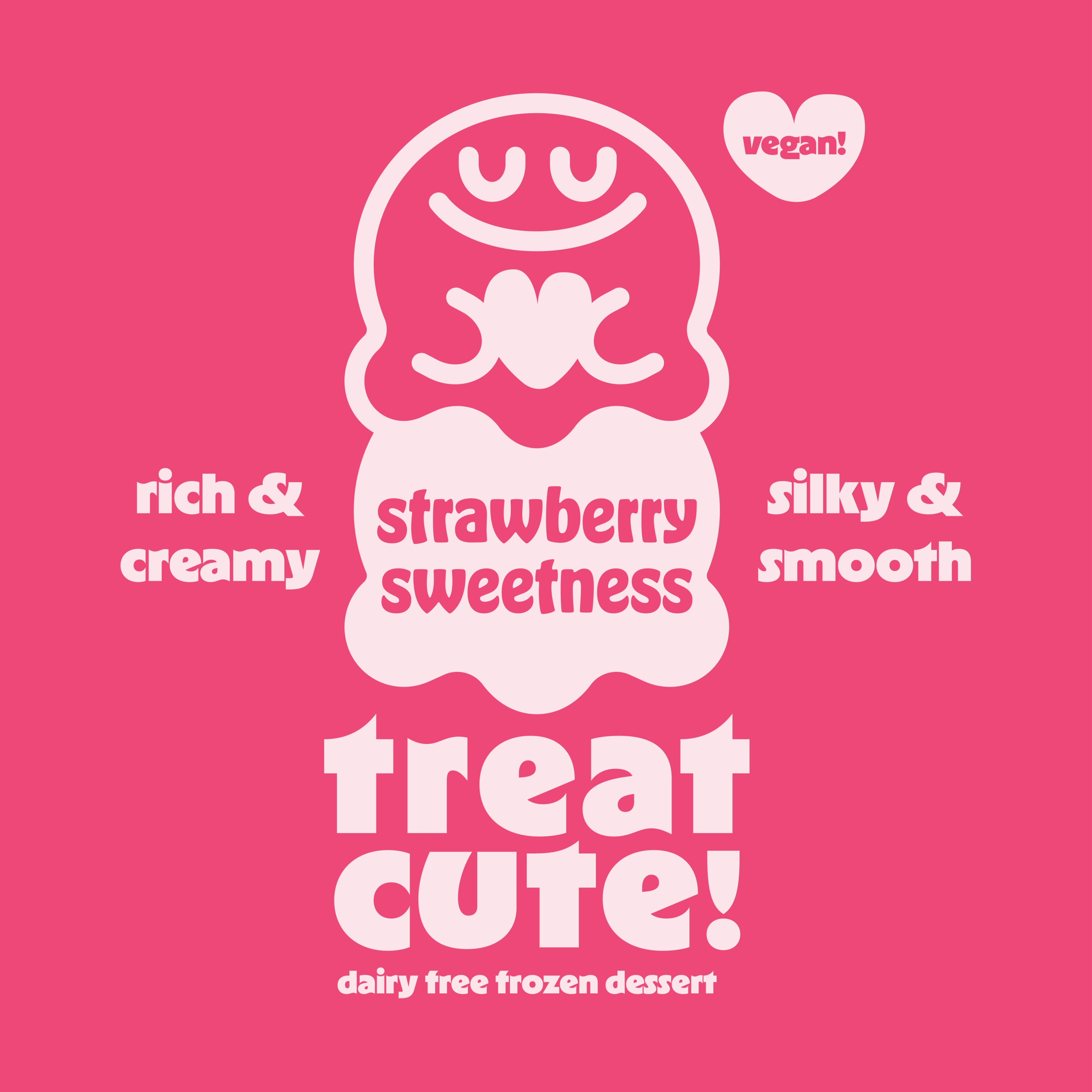 Treat Cute Strawberry Sweetness Vegan Ice Cream
